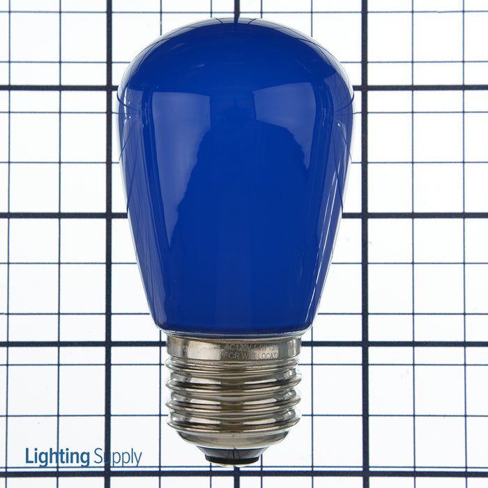 Halco S14BLU1C/LED 1.4W LED S14 120V Medium E26 Base Dimmable Blue Bulb (80518)