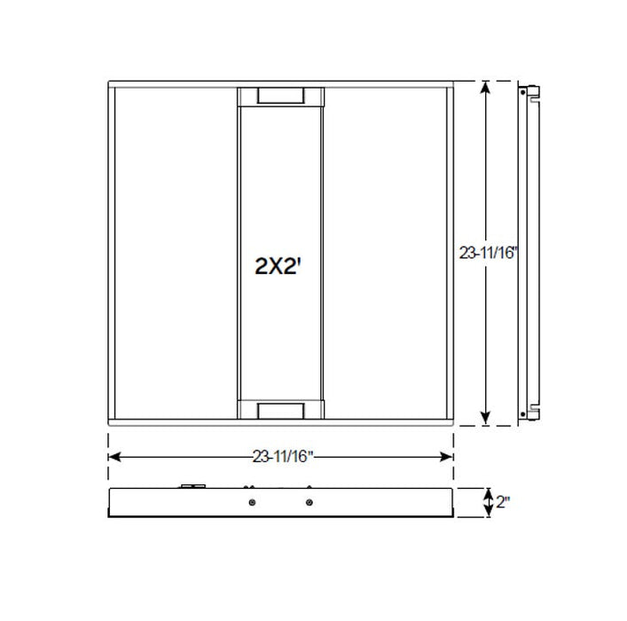 Halco CBT-22-LS-CS-UNV LED 2X2 Center Basket Troffer Controls Ready Lumen/CCT Selectable 2500Lm/3125Lm/4000Lm 3500K/4000K/5000K 120-277V 0-10V Dimming (81799)