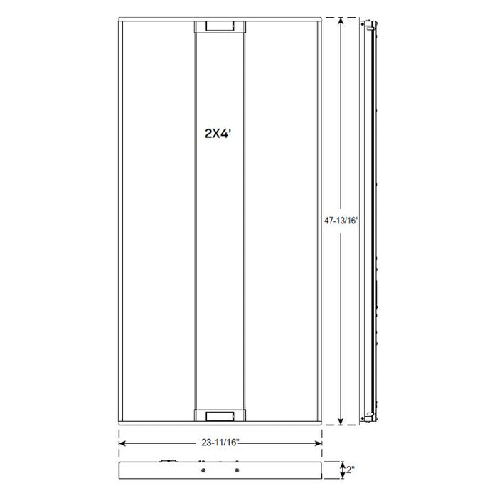 Halco CBT-24-LS-CS-UNV LED 2X4 Center Basket Troffer Controls Ready Lumen/CCT Selectable 4000Lm/4500Lm/5000Lm 3500K/4000K/5000K 120-277V 0-10V Dimming (81800)