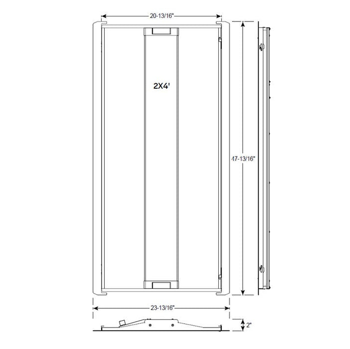 Halco CBT-RK-24-LS-CS-UNV LED 2X4 Center Basket Troffer Retrofit Kit Controls Ready Lumen/CCT Selectable 4000Lm/4500Lm/5000Lm 3500K/4000K/5000K 120-277V 0-10V Dimming (81803)