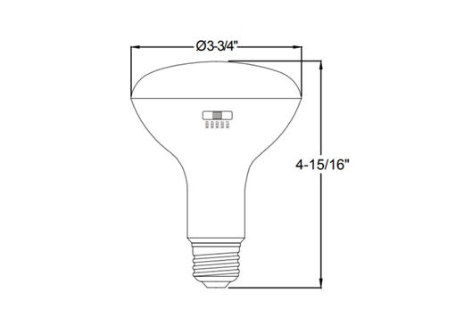 Halco 9BR30-FL-LED-9CS-D-T20 LED BR30 Flood E26 Base 8.5W CCT Selectable 2700K/3000K/3500K/4000K/5000K 700Lm Dimmable 90 CRI 120V (83221)
