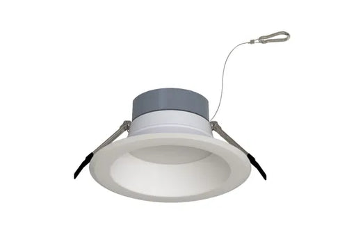 Halco CDL-8-LS-CS-WH-DDV 8 Inch Commercial Downlight Selectable 16W/24W/30W 1800Lm/2700Lm/3500Lm 2700K/3000K/3500K/4000K/5000K 120-277V Dimmable White Reflector/White Flange (89212)