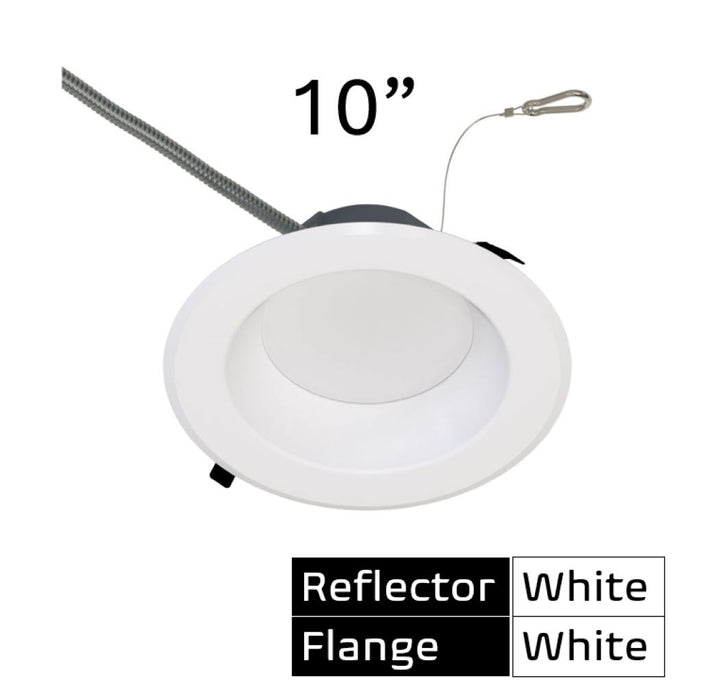 Halco CDL-10-LS-CS-WH-DDV 10 Inch Downlight Selectable 2800Lm/3500Lm/4500Lm 2700K/3000K/3500K/4000K/5000K 120-277V Triac/ELV/0-10V White Reflector/Flange (89213)