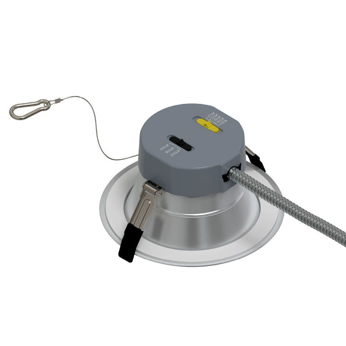 Halco CDL-6-LS-CS-HZWH-DDV 6 Inch Downlight Selectable 1000Lm/1800Lm/2500Lm 2700K/3000K/3500K/4000K/5000K 120-277V Triac/ELV/0-10V Haze Reflector/White Flange (89215)