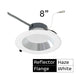 Halco CDL-8-LS-CS-HZWH-DDV 8 Inch Downlight Selectable 1800Lm/2700Lm/3500Lm 2700K/3000K/3500K/4000K/5000K 120-277V Triac/ELV/0-10V Haze Reflector/White Flange (89216)