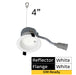 Halco CDLEM-4-LS-CS-WH-DDV 4 Inch Downlight Selectable 600Lm/800Lm/1000Lm 2700K/3000K/3500K/4000K/5000K 120-277V Triac/ELV/0-10V Emergency Battery Backup White Reflector/Flange (89218)