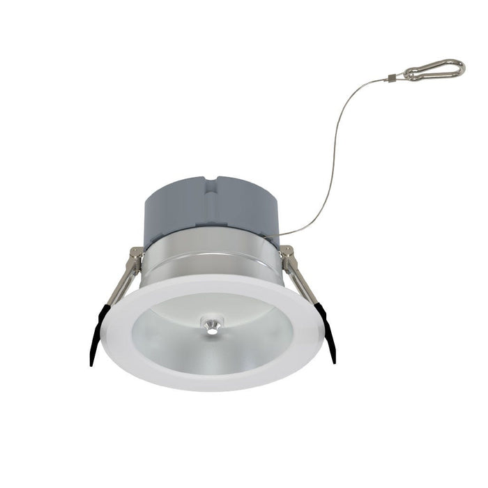 Halco CDLEM-4-LS-CS-HZWH-DDV 4 Inch Downlight Selectable 600Lm/800Lm/1000Lm 2700K/3000K/3500K/4000K/5000K 120-277V Triac/ELV/0-10V Emergency Backup Haze Reflector/White Flange (89222)