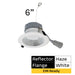 Halco CDLEM-6-LS-CS-HZWH-DDV 6 Inch Downlight Selectable 1000Lm/1800Lm/2500Lm 2700K/3000K/3500K/4000K/5000K 120-277V Triac/ELV/0-10V Emergency Backup Haze Reflector/White Flange (89223)