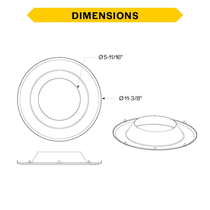 Halco CDL-10-REFL-HZT 10 Inch Commercial Downlight Reflector Insert Haze Reflector Haze Flange (89230)