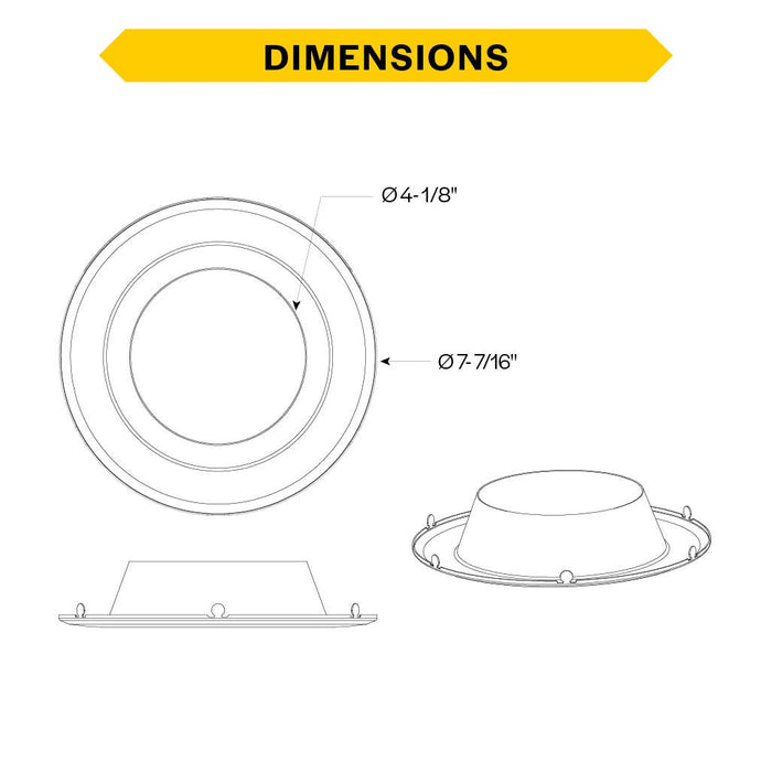 Halco CDL-6-REFL-BLT 6 Inch Commercial Downlight Reflector Insert Black Reflector Black Flange (89249)