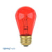 Halco S14RED11T 11W Incandescent S14 130V Medium E26 Base Dimmable Transparent Red Bulb (9052)