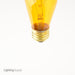 Halco S14AMB11T 11W Incandescent S14 130V Medium E26 Base Dimmable Transparent Amber Bulb (9056)