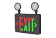 Halco EMG-WLEXC-BK-RG Emergence Series Combination Exit/Emergency Selectable Red Or Green Legend Selectable Single/Double Face Self Diagnostics Remote Capacity Black (97125)