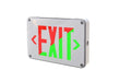 Halco EMG-WLEX-WH-RG Emergence Series Wet/Cold Location Exit Sign Selectable Red Or Green Legend Selectable Single/Double Face Self Diagnostics Remote Capacity White (97126)