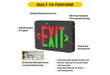 Halco EMG-WLEX-BK-RG Emergence Series Wet/Cold Location Exit Sign Selectable Red Or Green Legend Selectable Single/Double Face Self Diagnostics Remote Capacity Black (97127)