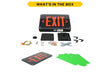 Halco EMG-WLEX-BK-RG Emergence Series Wet/Cold Location Exit Sign Selectable Red Or Green Legend Selectable Single/Double Face Self Diagnostics Remote Capacity Black (97127)