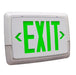 Halco EMG-LPCU-G-WH Low Profile Exit And Emergency Combination Single Face Green Legend White Housing (97141)