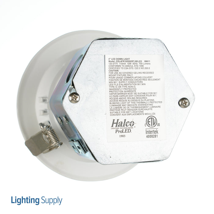 Halco CDL4FR10/930/RTJB/LED ProLED 10W LED 120-277V 3000K 90 CRI White Dimmable Downlight (99611)