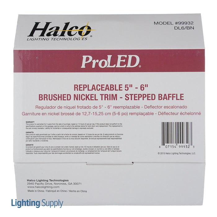 Halco ProLED DL6/BN LED Brushed Nickel Downlight (99932)