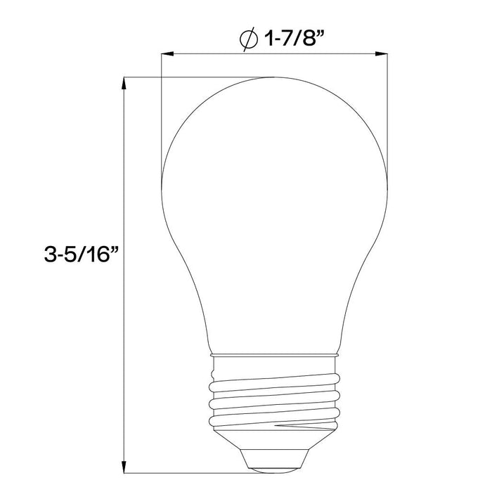 Halco 9A15-FR-FLED4-930-E26-D LED Filament A15 Lamp Medium E26 Base 3000K 8.8W 800Lm Frosted 90 CRI 120V Dimmable (82522)