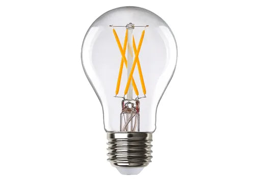 Halco 9A19-CL-FLED3-930-D 8W Clear Filament LED A19 Bulb 3000K Dimmable E26 (85144)