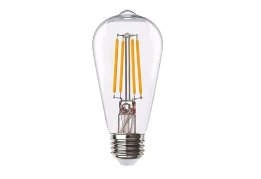 Halco 9ST19-CL-FLED3-927-D 8W Clear Filament LED ST19 2700K Dimmable E26 Base (85147)