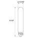 Halco 9T10-CL-FLED4-950-E26-D LED Filament T10 Lamp 6.5 Inch Medium E26 Base 5000K 8.8W 800Lm 90 CRI 120V Clear Dimmable (82704)