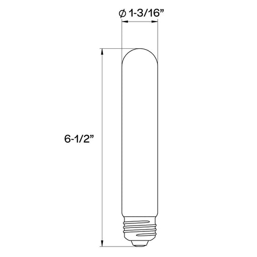 Halco 9T10-CL-FLED4-930-E26-D LED Filament T10 Lamp 6.5 Inch Medium E26 Base 3000K 8.8W 800Lm 90 CRI 120V Clear Dimmable (82703)