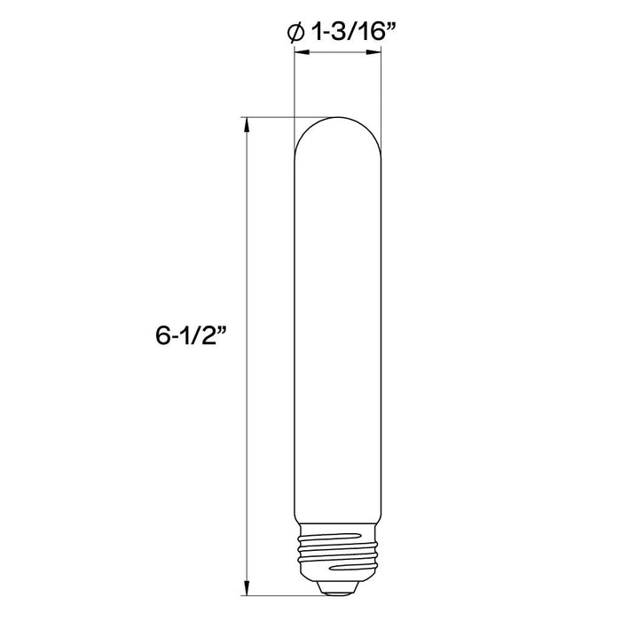 Halco 9T10-CL-FLED4-927-E26-D LED Filament T10 Lamp 6.5 Inch Medium E26 Base 2700K 8.8W 800Lm 90 CRI 120V Clear Dimmable (82702)