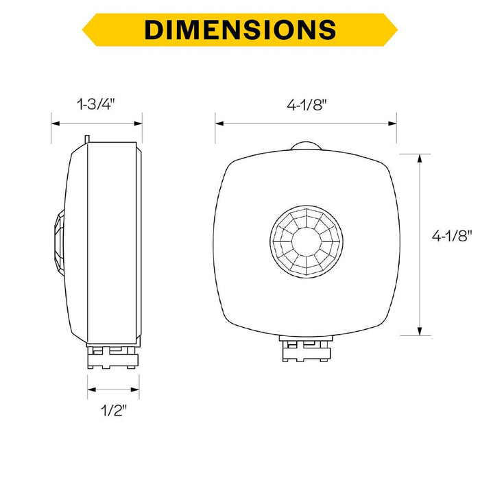 Halco PSC-BL-I-FM-110-BLE-SR TruBlu Mesh Fixture Side Mounted PIR Motion Sensor High/Low Bay Line Voltage 100-277VAC 0-10V Dimming White [High Bay Lens Installed Low Bay Lens Aisle Covers Included] Arm Sold Separately [25438] (25420)