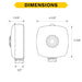 Halco PSC-BL-I-FM-110-BLE-SR TruBlu Mesh Fixture Side Mounted PIR Motion Sensor High/Low Bay Line Voltage 100-277VAC 0-10V Dimming White [High Bay Lens Installed Low Bay Lens Aisle Covers Included] Arm Sold Separately [25438] (25420)