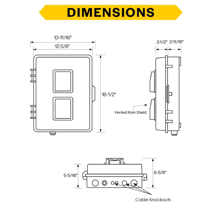 Halco PSC-CGW-200-BLE-SR TruBlu Mesh Outdoor Long-Range Gateway/Cellular Outdoor Gateway 120-277Vac Input (25429)