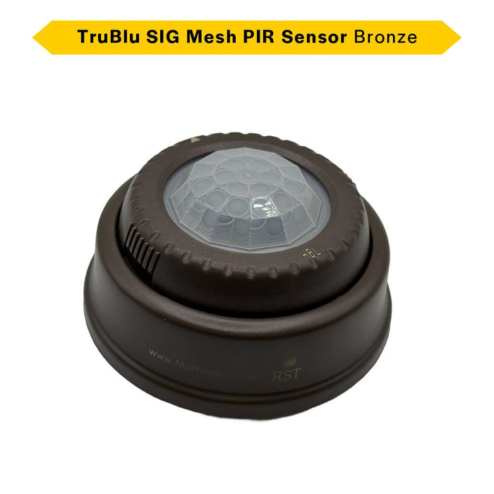 Halco PSC-ZKV-BLE-PIR-KIT-SR-BN TruBlu SIG Mesh Fixture PIR Sensor Controller With 3.5Mm Pin To Z-10 Base Adaptor Kit For High/Low Bay Z-10 Bronze 12-24VDC Single Channel 0-10V Dimming Indoor/Outdoor With Photocell For High Bay/Area/Floods (25441)