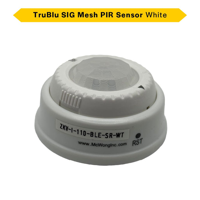 Halco PSC-ZKV-BLE-PIR-KIT-SR-WH TruBlu SIG Mesh Fixture PIR Sensor Controller With 3.5Mm Pin To Z-10 Base Adaptor Kit For High/Low Bay Z-10 White 12-24VDC Single Channel 0-10V Dimming Indoor/Outdoor With Photocell For High Bay/Area/Floods (25442)