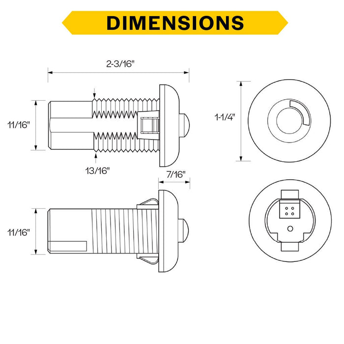 Halco PSC-ZMV-I-11N-BLE-SR TruBlu Mesh Compact PIR Sensor Controller Screw Base For Knock-Out 12-24VDC 0-10 Dimming 8-15 Foot Mount Height (25423)
