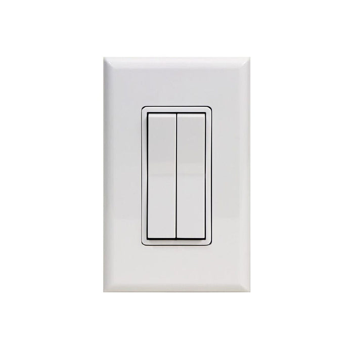 Halco PSC-EO-WS-400-BLE TruBlu Wireless Dual Rocker Self-Powered Dimming Wall/Scene Controller (25425)