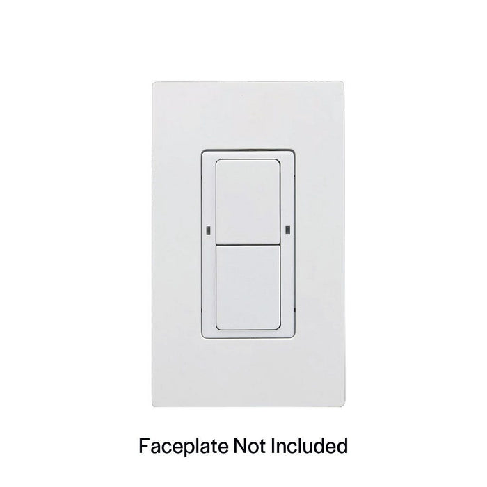 Halco PSC-DM-WS-200-BLE-SR-WH TruBlu SIG Mesh Wireless 2-Button Wall Controller 120V-277VAC White [Decora Faceplate Not Included] (25426)