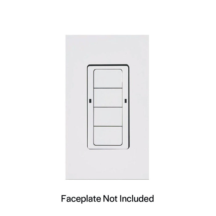 Halco PSC-DM-WS-400-BLE-SR-WH TruBlu Mesh Wireless 4-Button Wall/Scene Controller 120-277VAC White [Decora Plate Not Included] (25427)