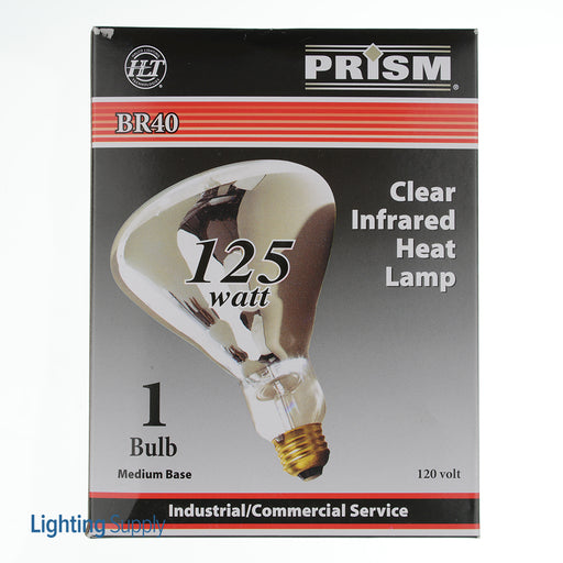 Halco BR40CL125/1 125W Incandescent BR40 120V Medium E26 Base Dimmable Clear Bulb (204035)