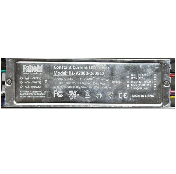 Halco CLHB-4-DR-480V Compact Linear High Bay High Voltage Driver 277-480VAC Siaxe 4 For CLHB-4 (36158)