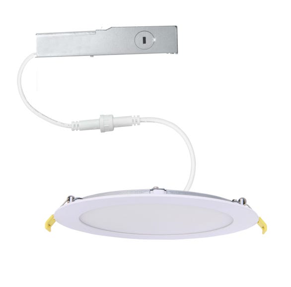 Halco CSDL-4-LS-CS-ST-DDV Commercial Slim Downlight 4 Inch 13W Lumen/CCT Selectable 500Lm/700Lm/900Lm 2700K/3000K/3500K/4000K/5000K Smooth Trim 120-277V Dimmable (89168)