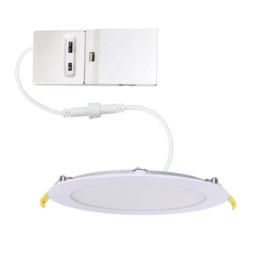 Halco CSDL-4-LS-CS-ST-DDV Commercial Slim Downlight 4 Inch 13W Lumen/CCT Selectable 500Lm/700Lm/900Lm 2700K/3000K/3500K/4000K/5000K Smooth Trim 120-277V Dimmable (89168)