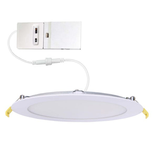 Halco CSDL-6-LS-CS-ST-DDV Commercial Slim Downlight 6 Inch 15W Lumen/CCT Selectable 700Lm/900Lm/1100Lm 2700K/3000K/3500K/4000K/5000K Smooth Trim 120-277V Dimmable (89169)