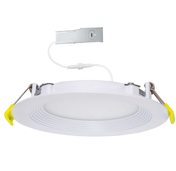 Halco CSDL-8-LS-CS-BT-DDV Commercial Slim Downlight 8 Inch 18W Lumen/CCT Selectable 900Lm/1100Lm/1500Lm 2700K/3000K/3500K/4000K/5000K Baffle Trim 120-277V Dimmable (89173)
