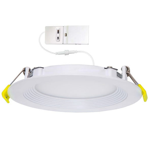 Halco CSDL-8-LS-CS-BT-DDV Commercial Slim Downlight 8 Inch 18W Lumen/CCT Selectable 900Lm/1100Lm/1500Lm 2700K/3000K/3500K/4000K/5000K Baffle Trim 120-277V Dimmable (89173)