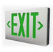 Halco EMG-DCEX-BABK-G Emergence Series Die-Cast Exit Green Legend Universal Single/Double Brushed Aluminum Face Black Housing (97107)