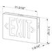 Halco EMG-DCEX-BABK-RG Emergence LED Die-Cast Exit Sign Selectable Red/Green Legend Brushed Aluminum Face Black Housing Single/Double Face Selectable AC Or Battery Backup (97112)