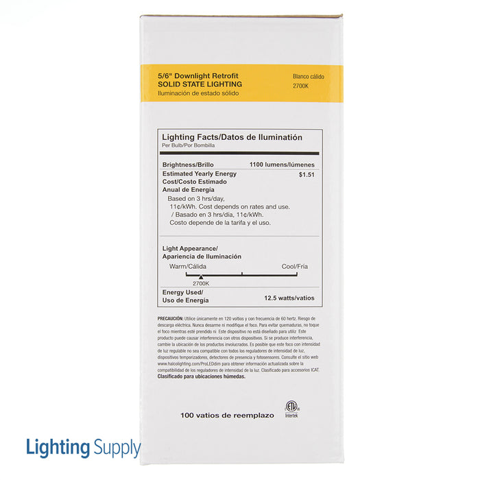 Halco DL6FR12/927/LED3 5/6 Inch Downlight Retrofit Series III 12.5W 2700K 90 CRI Wet Location Dimmable ProLED (99745)