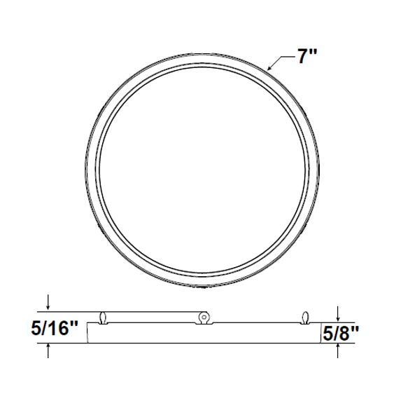 Halco DSK-7-TRM-BN Surface Mount Disk 7 Inch Round Trim Brushed Nickel (83929)