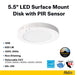 Halco DSK-5.5-CS-120V-PIR LED Surface Mount Disk Downlight 5.5 Inch 10W 820Lm CCT Selectable 2700K/3000K/3500K/4000K/5000K 120V Non-Dimmable PIR Sensor (83901)